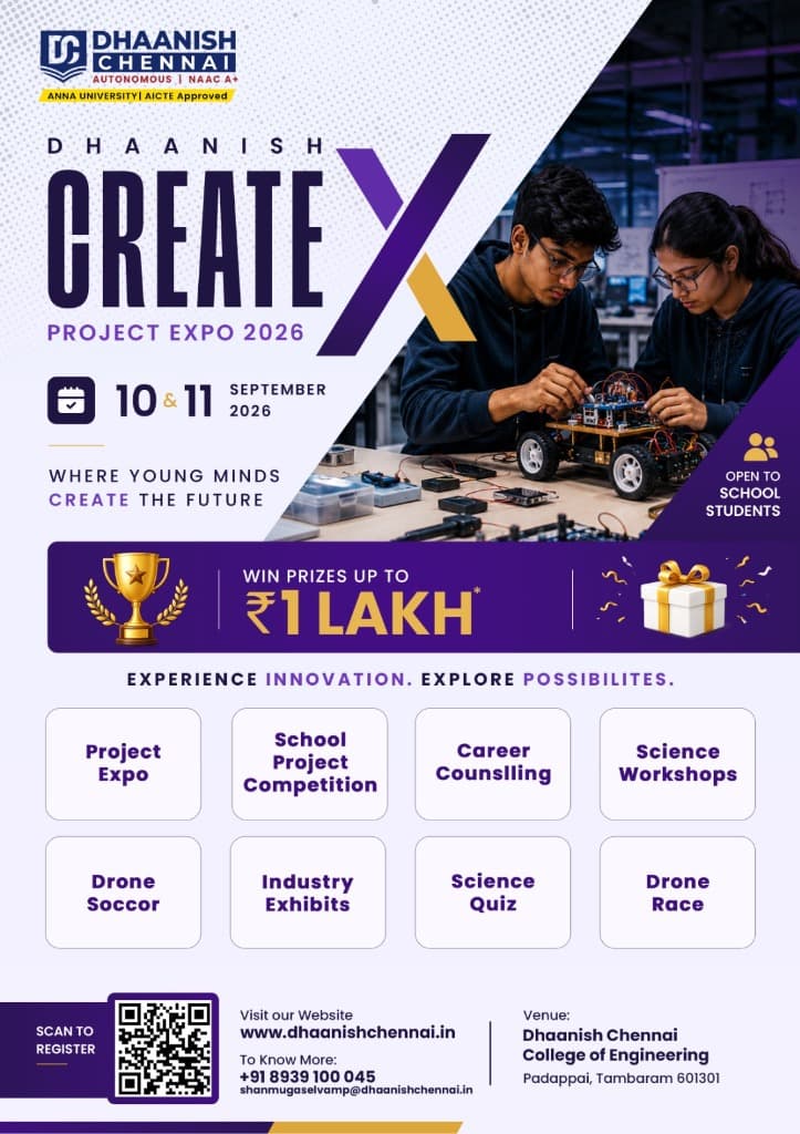 CreateX Project Expo Poster 2026